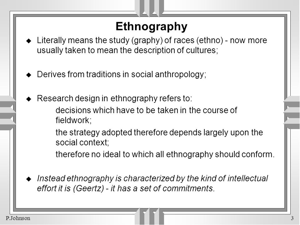 ethnographic fieldwork facts